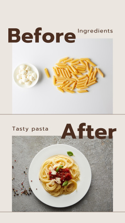 Valmistelut spagetin valmistukseen Instagram Video Story Design Template