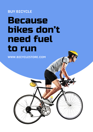 Cyclist is Riding Bike Poster 28x40in Design Template