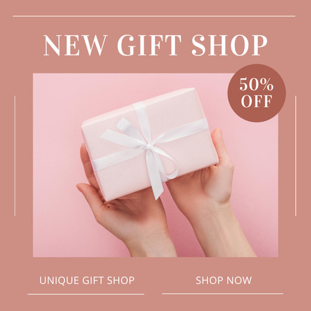 Offer Discounts in New Gift Shop Instagram Design Template