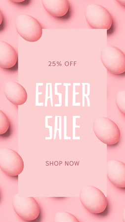 Painted Eggs For Easter Holiday Sale Offer In Pink Instagram Story tervezősablon
