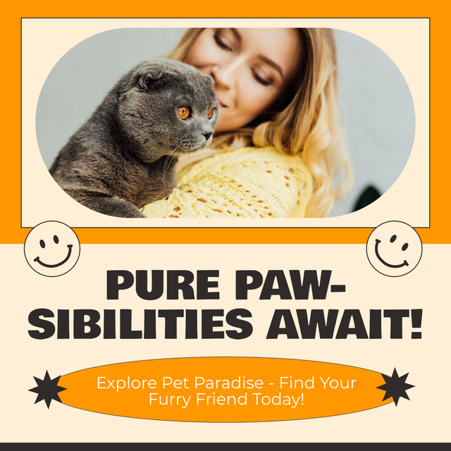 Cute Furry Friends for Sale Instagram Šablona návrhu