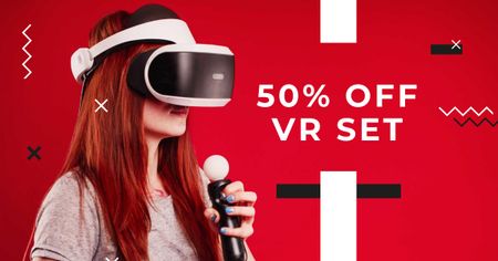 Platilla de diseño VR Set Discount Offer Facebook AD