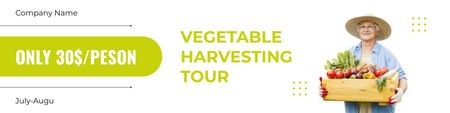 Designvorlage Angebot einer Gemüsefarm-Tour für Twitter