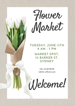 Szablon projektu Flower Market Ad Poster A3