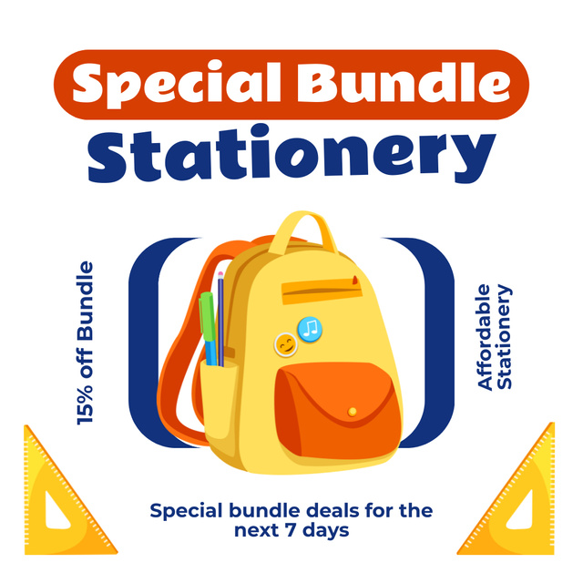 Stationery Shop Bundle Deal Offer Instagram AD tervezősablon