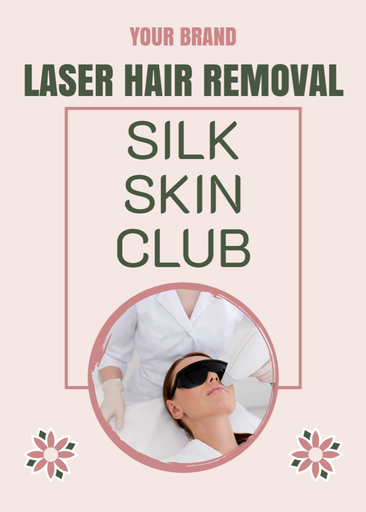 Plantilla de diseño de Laser Hair Removal Offer for Silky Skin Flayer 