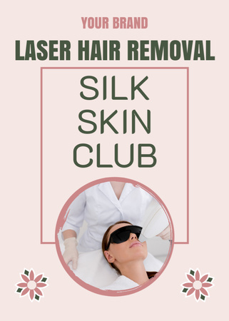 Laser Hair Removal Offer for Silky Skin Flayer Design Template