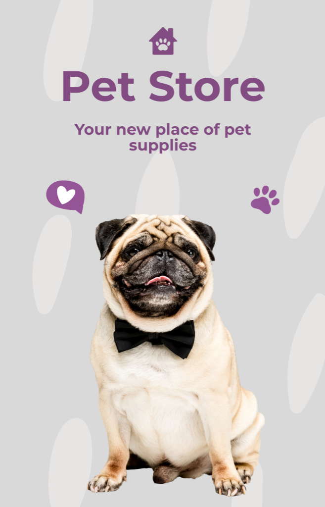 Pet Store's Ad with Pug IGTV Cover Tasarım Şablonu