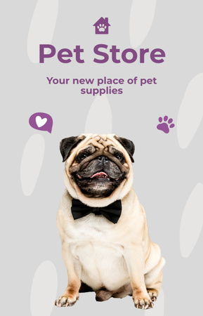 Anúncio da loja de animais com Pug IGTV Cover Modelo de Design