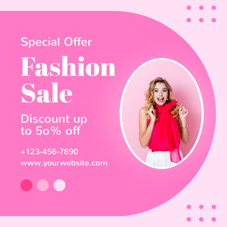 Special Offer of Trendy Clothes Sale Instagram AD Design Template