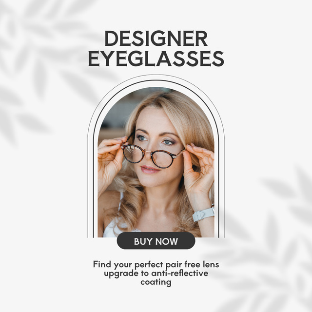 Women's Designer Glasses Sale Offer with Fashionable Frames Instagram Design Template