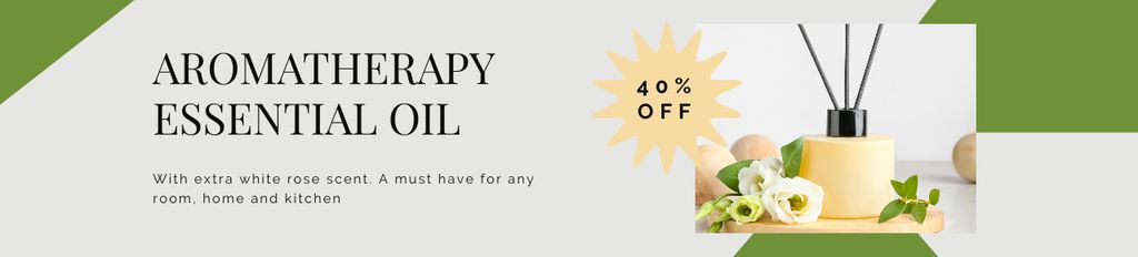 Aromatherapy Essential Oil Sale Offer Ebay Store Billboard Modelo de Design