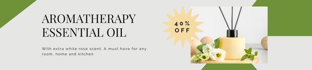 Designvorlage Aromatherapy Essential Oil Sale Offer für Ebay Store Billboard