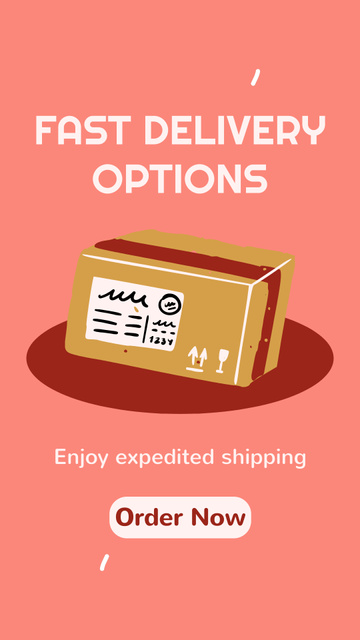 Fast Delivery Options for Your Parcels Instagram Video Story Šablona návrhu