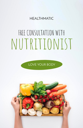 Science-based Nutritionist Consultation With Vegetables Flyer 5.5x8.5in Tasarım Şablonu