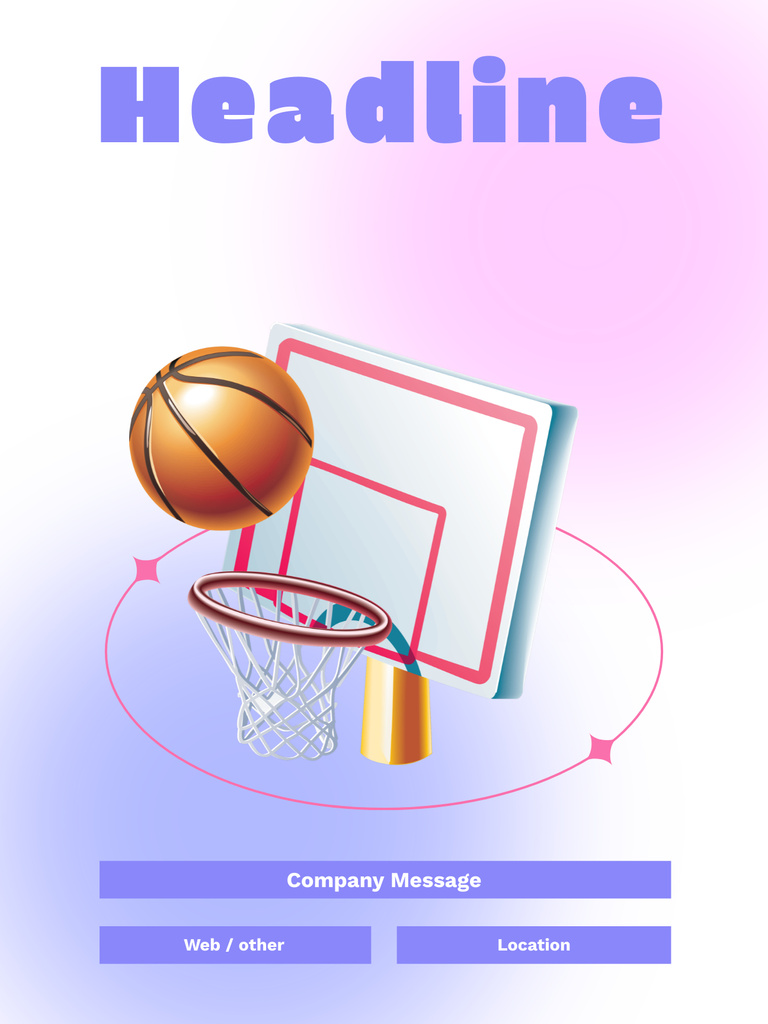 Announcement of Advanced Basketball Teams Championship Poster US – шаблон для дизайна