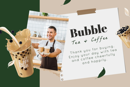 Designvorlage New Tea Advertisement für Label