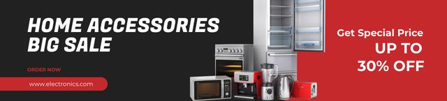 Designvorlage Household Accessories and Appliance Big Sale für Ebay Store Billboard