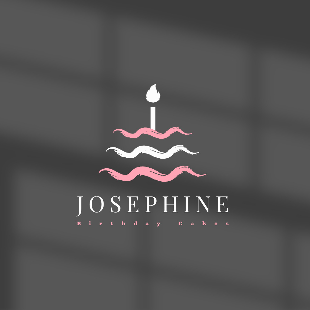 Josephine Birthday Cakes Shop Logo Šablona návrhu