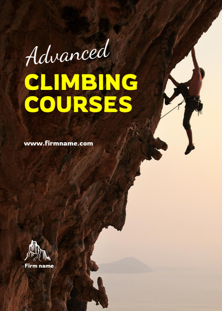 Platilla de diseño Professional Climbing Courses Promotion With Scenic View Postcard 5x7in Vertical