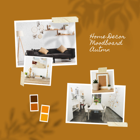 Modèle de visuel décoration de maison automne - Instagram