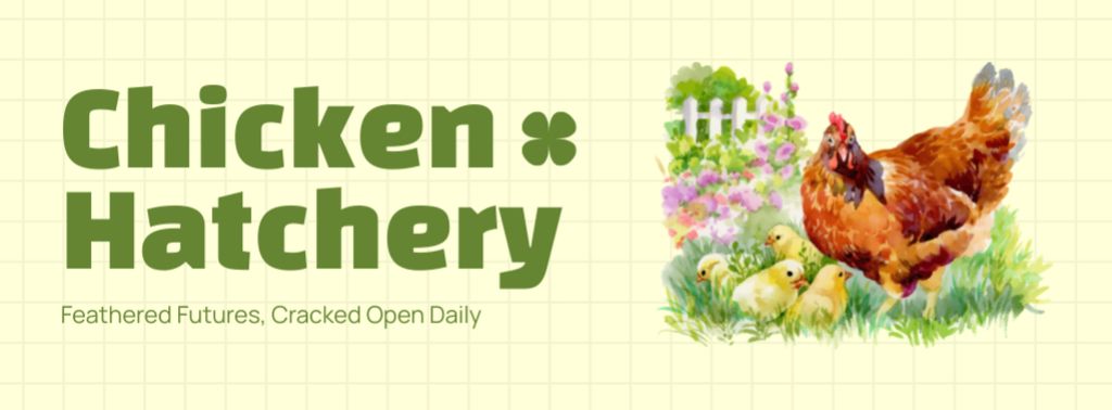 Template di design Offers by Chicken Hatchery on Green Facebook cover