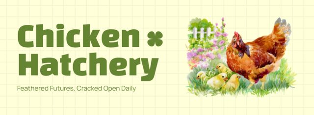 Offers by Chicken Hatchery on Green Facebook cover – шаблон для дизайна
