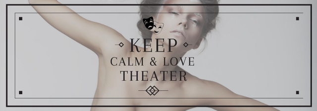 Theater Quote Woman Performing in White Tumblr Modelo de Design