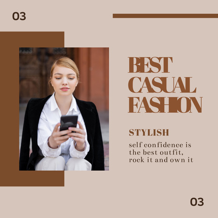 Szablon projektu Minimalist Best Casual Fashion Instagram