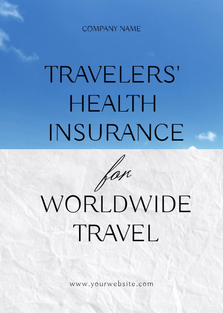 Travelling Insurance Company Services Offer Flayer Πρότυπο σχεδίασης