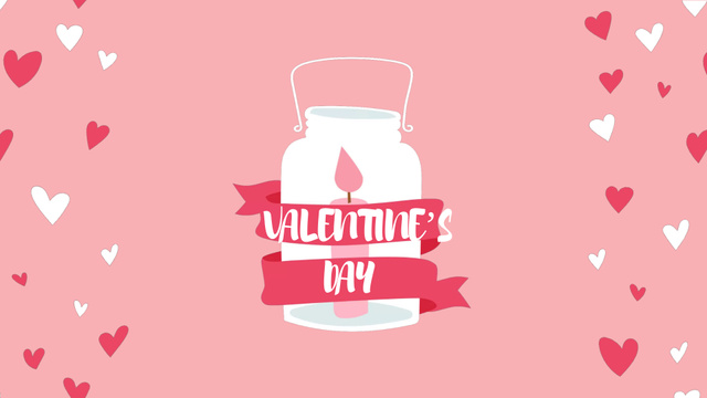 Candle in jar for Valentine's Day Full HD video Šablona návrhu