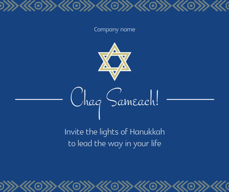Happy Hanukkah Wishes Facebook Design Template
