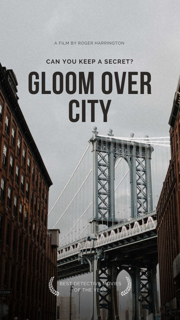 Plantilla de diseño de New Movie Announcement with City Bridge Instagram Story 