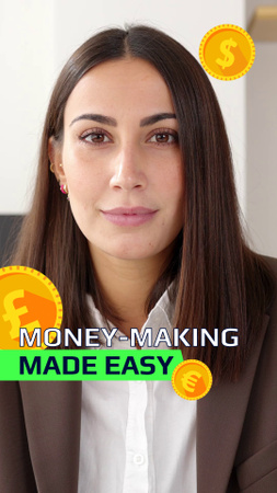 Ontwerpsjabloon van TikTok Video van Tips om geld te verdienen met aandelenhandel