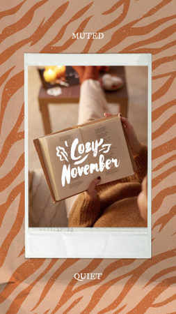 Template di design Autumn Inspiration with Girl reading Book Instagram Story