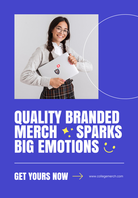 Quality Student Merch with Cute Student Poster 28x40in Modelo de Design
