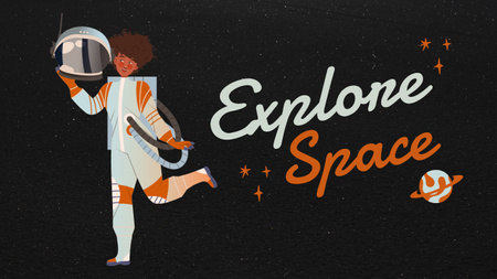 Astronaut In Space Youtube Design Template