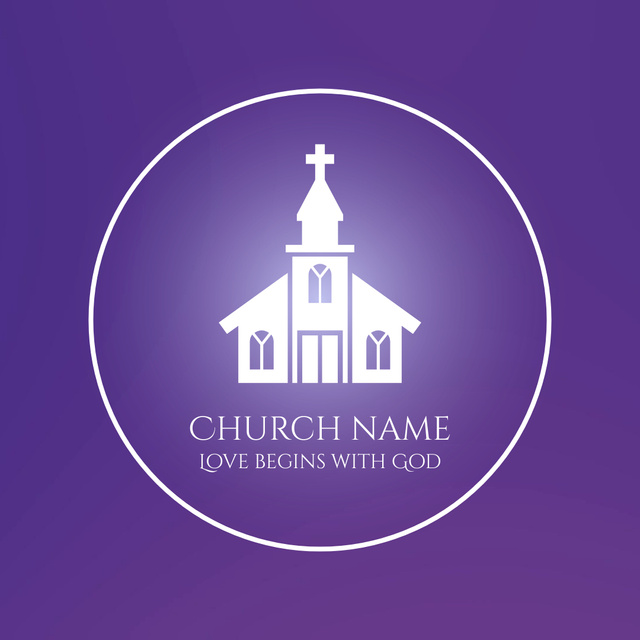 Church With Religious Citation About God And Love Animated Post Design Template
