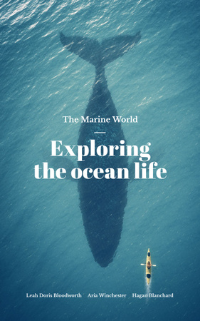 Ocean Underwater Life Research Offer Book Cover Modelo de Design