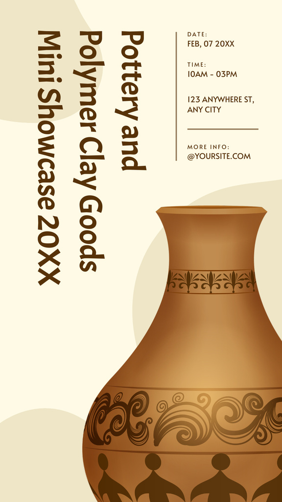 Pottery And Polymer Clay Goods Showcase Instagram Story Πρότυπο σχεδίασης