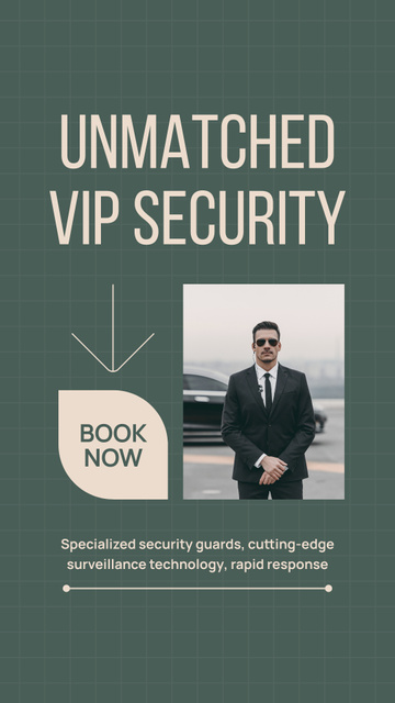 VIP Security for Businesses Instagram Story – шаблон для дизайну