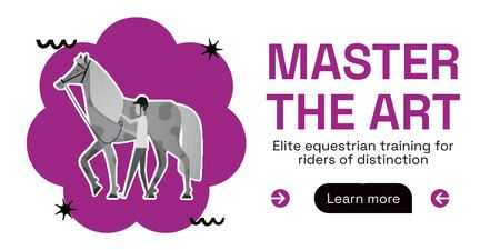 Elite Equestrian Training for Distinction Riders Twitter Design Template