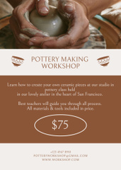 Pottery Virtual Class Workshop Announcement