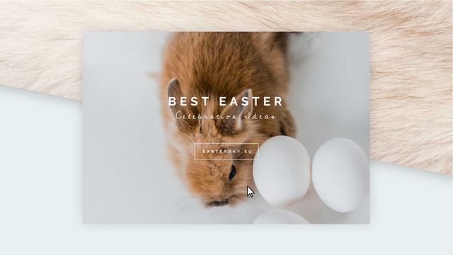 Plantilla de diseño de Cute Easter Bunny with Eggs Full HD video 