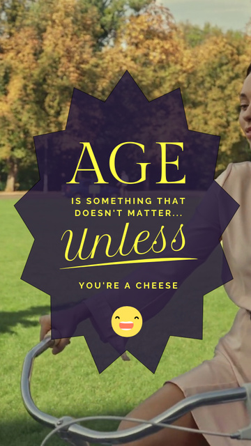 Inspirational Quote About Age In Violet TikTok Video Design Template