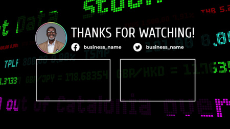 Offer to Watch Vlog of African American Businessman YouTube outro Design Template