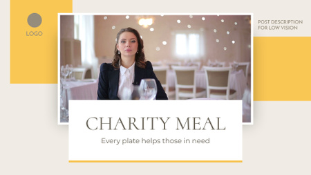 Szablon projektu Ogłoszenie o uroczym posiłku charytatywnym Full HD video