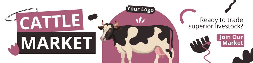 Local Cattle Market Twitter – шаблон для дизайна