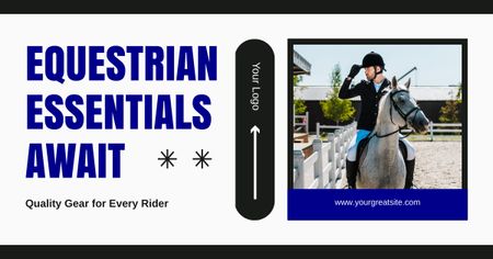 Laadukkaat varusteet -tarjous jokaiselle ratsastajalle Facebook AD Design Template