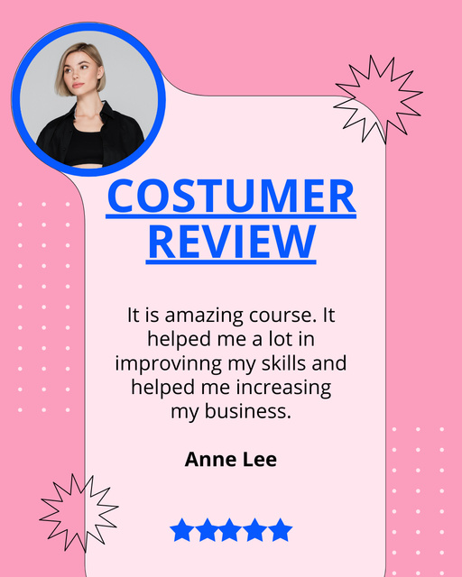 Feedback from Client about Business Course Instagram Post Vertical – шаблон для дизайну